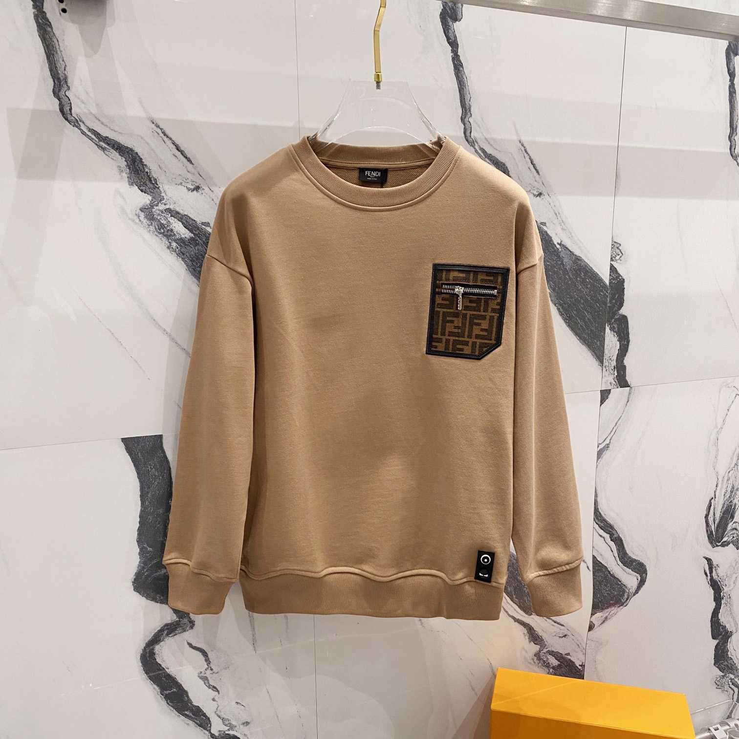 Fendi Brown Jersey Sweatshirt - everydesigner