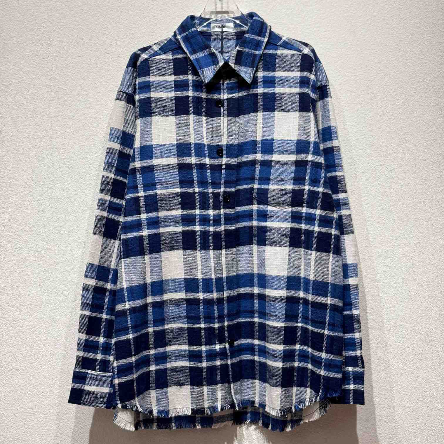 Celine Oversized Shirt 'Craie/Marine' - everydesigner