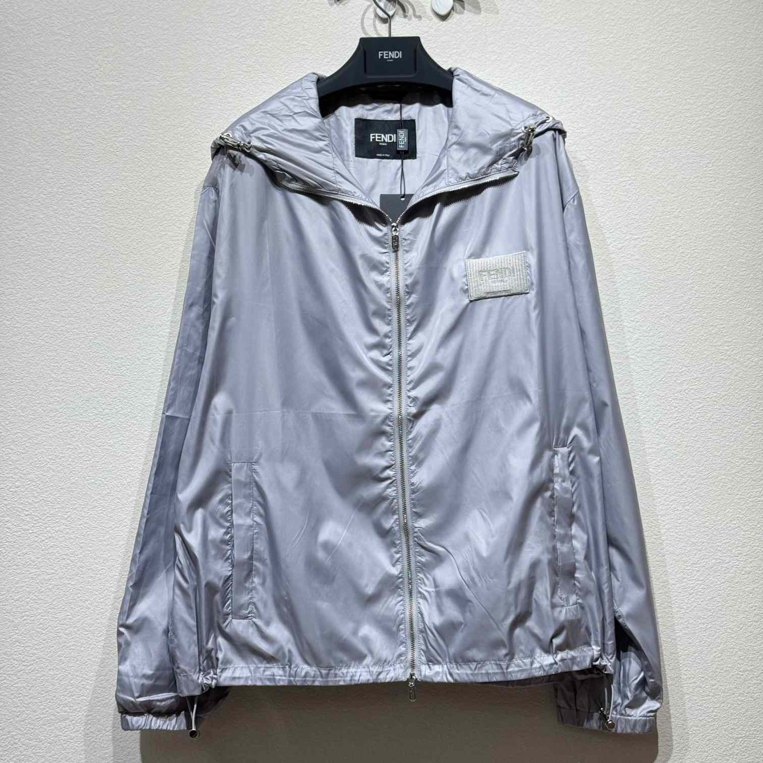 Fendi Gray Nylon Windbreaker - everydesigner