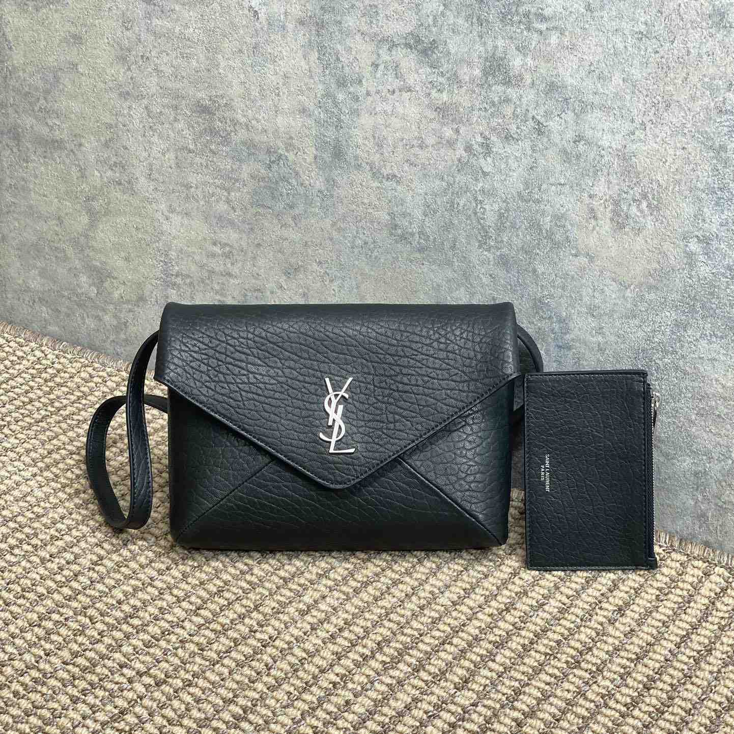 Saint Laurent Cassandre Envelope Messenger In Lambskin - everydesigner