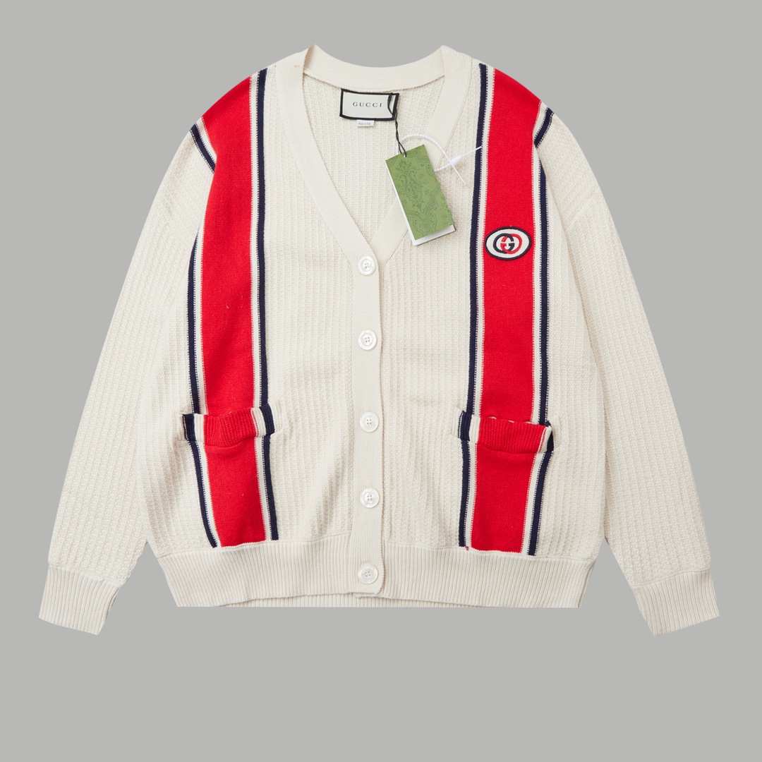 Gucci Knit Cotton Cardigan With Patch - everydesigner