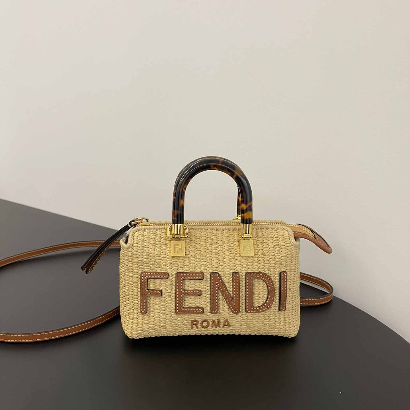 Fendi By The Way Mini Beige Cotton Fiber Mini-bag - everydesigner