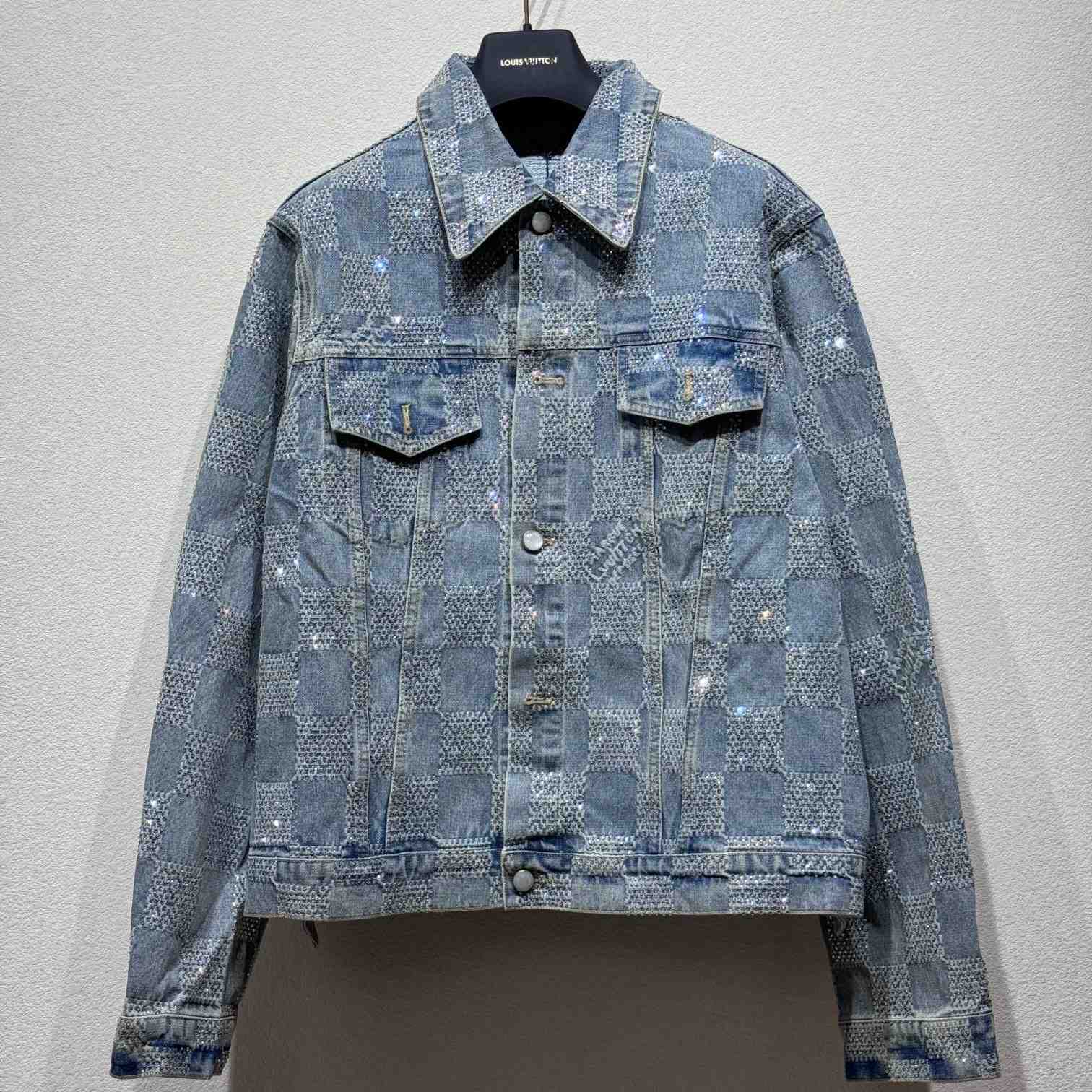 Louis Vuitton Embellished Damier Denim Jacket  1AFWXC - everydesigner