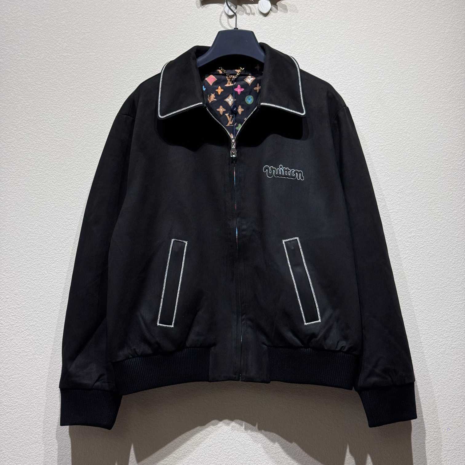 Louis Vuitton Embroidered Suede Calfskin Bomber  - everydesigner