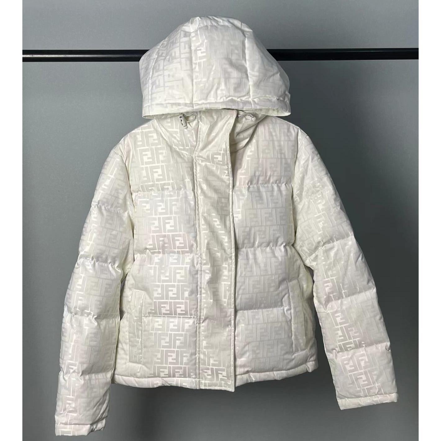 Fendi White Tech Fabric Down Jacket - everydesigner