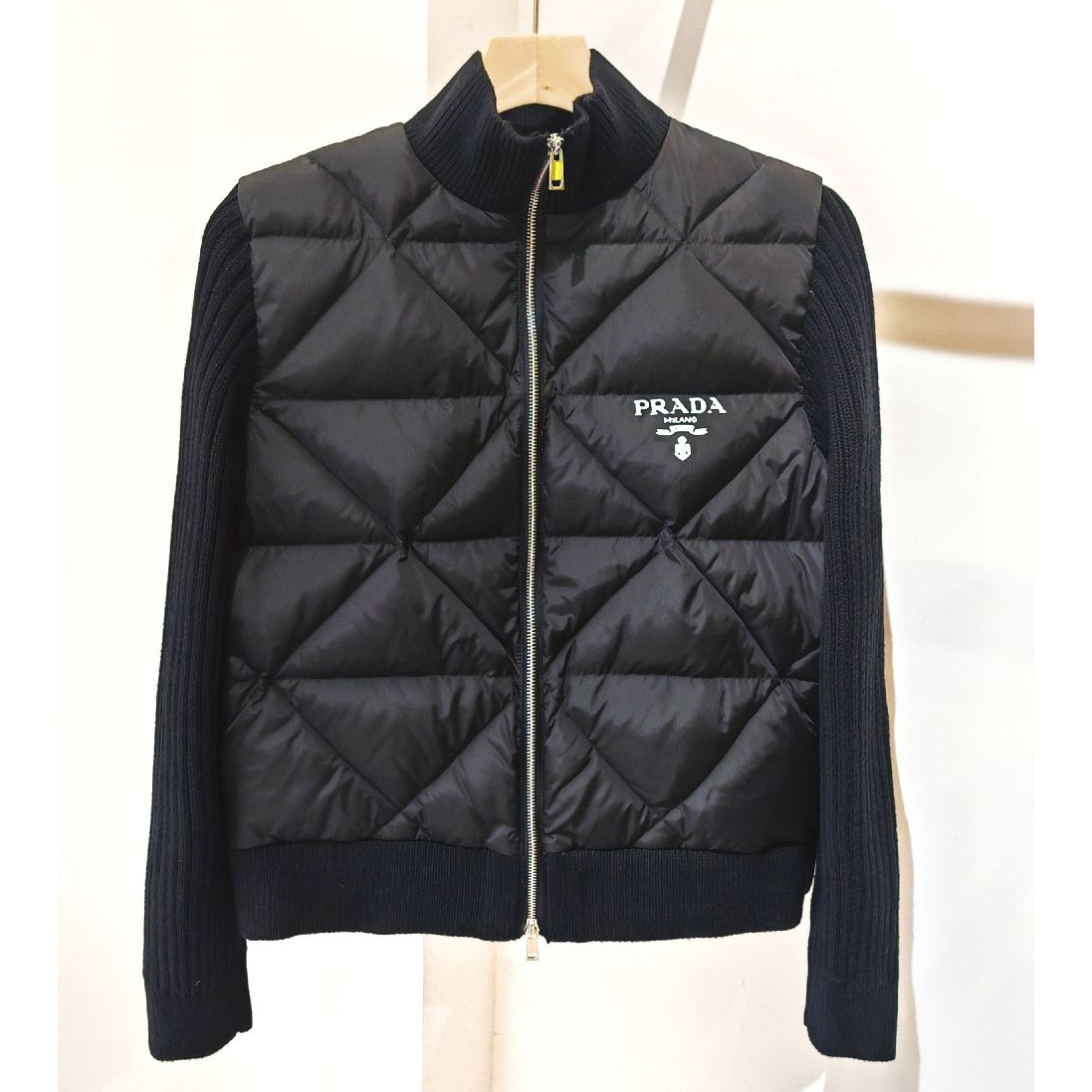 Prada Quilted Re-Nylon And Cashmere Jacket - everydesigner