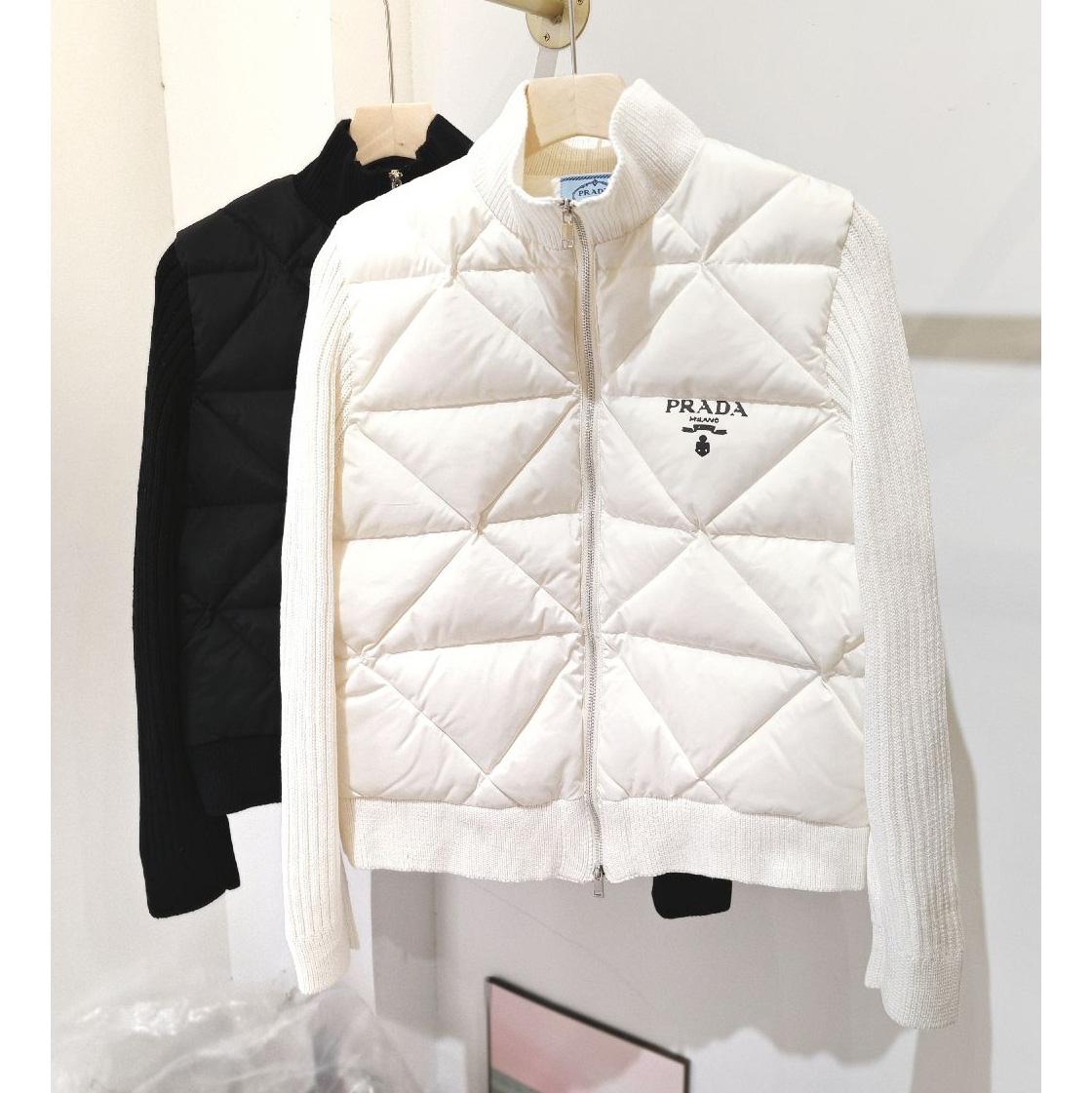 Prada Quilted Re-Nylon And Cashmere Jacket - everydesigner