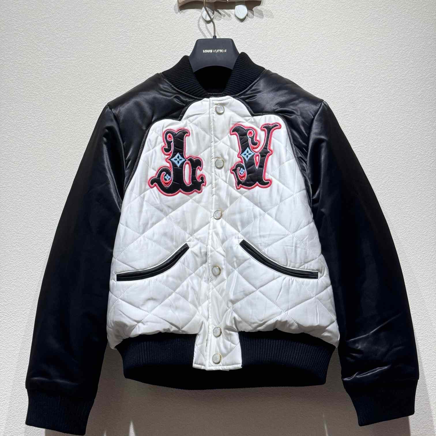 Louis Vuitton Bicolor Satin Bomber Jacket  1AFWK6 - everydesigner