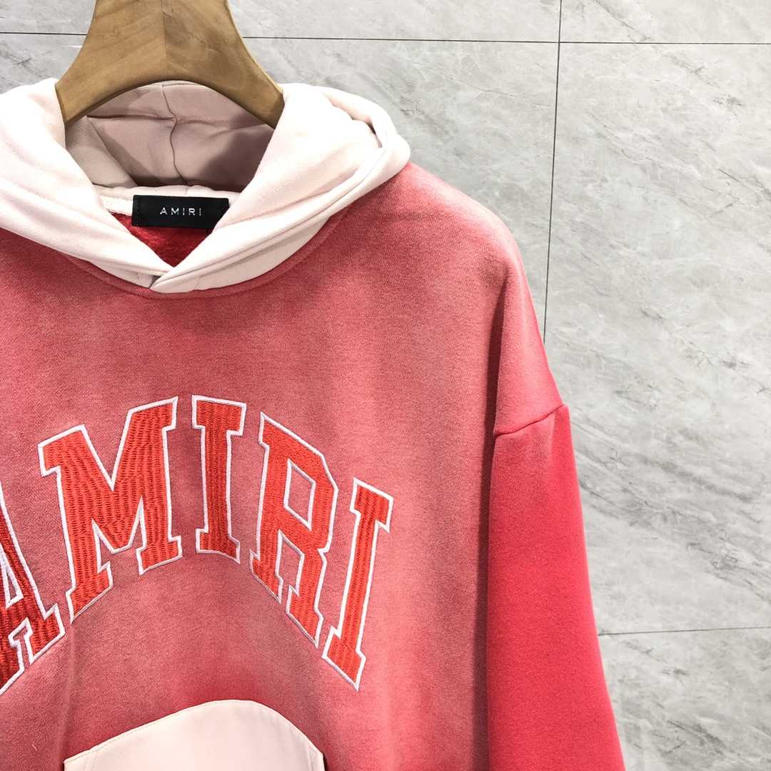 Amiri  Red 'Amiri' Vintage Oversized Hoodie - everydesigner