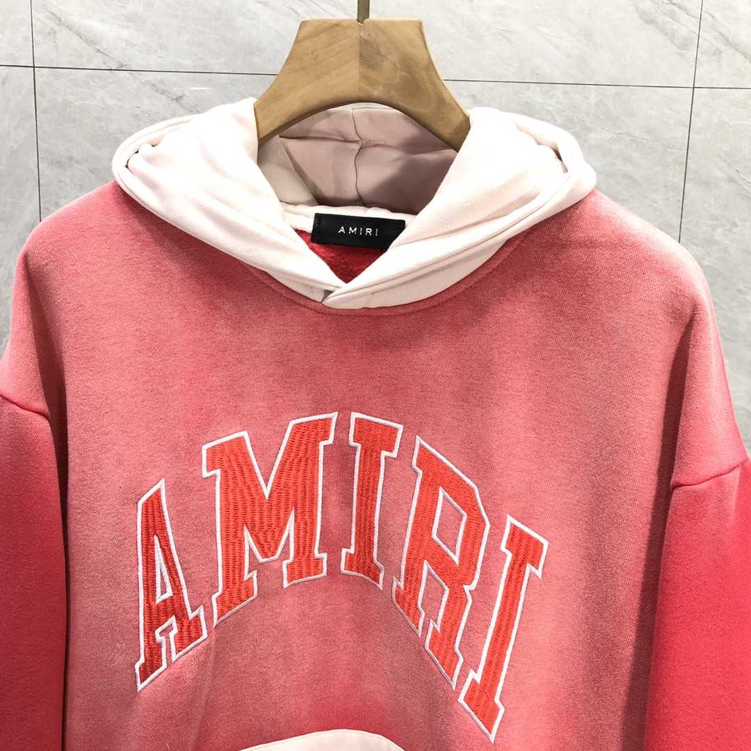 Amiri  Red 'Amiri' Vintage Oversized Hoodie - everydesigner