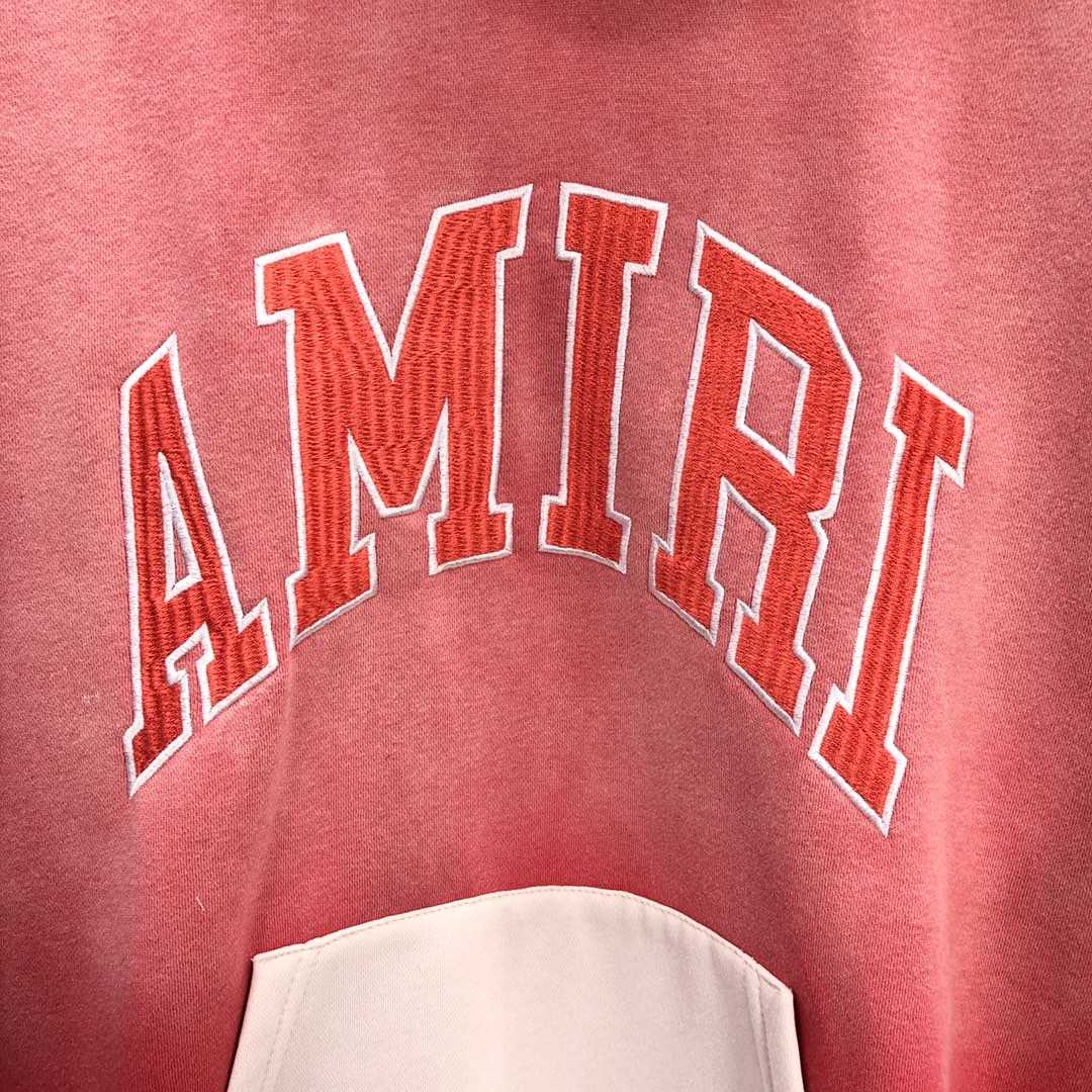 Amiri  Red 'Amiri' Vintage Oversized Hoodie - everydesigner