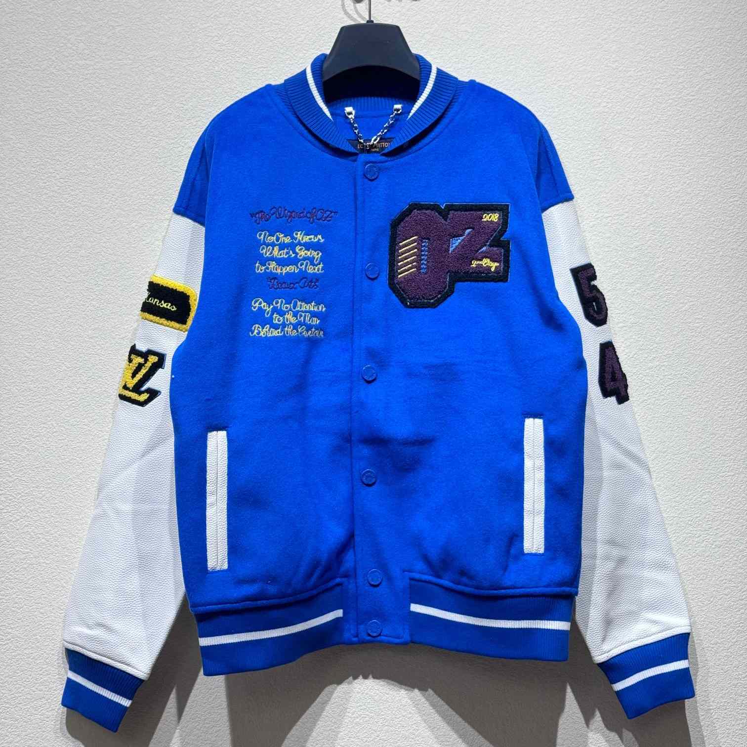 Louis Vuitton Oz Varsity Jacket Blue/White - everydesigner