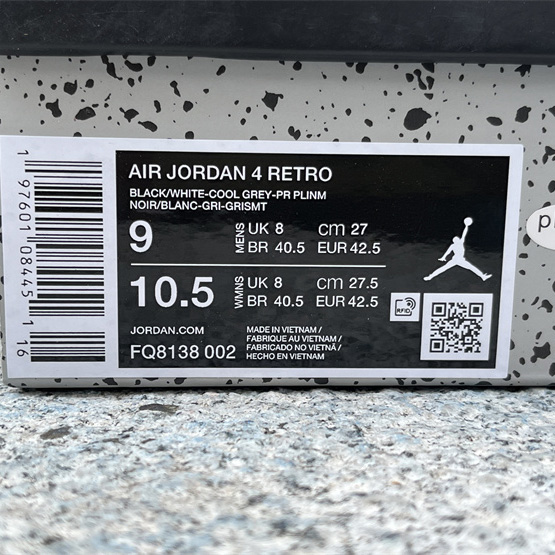 Air Jordan 4 “Fear Sneakers     FQ8138-002 - everydesigner