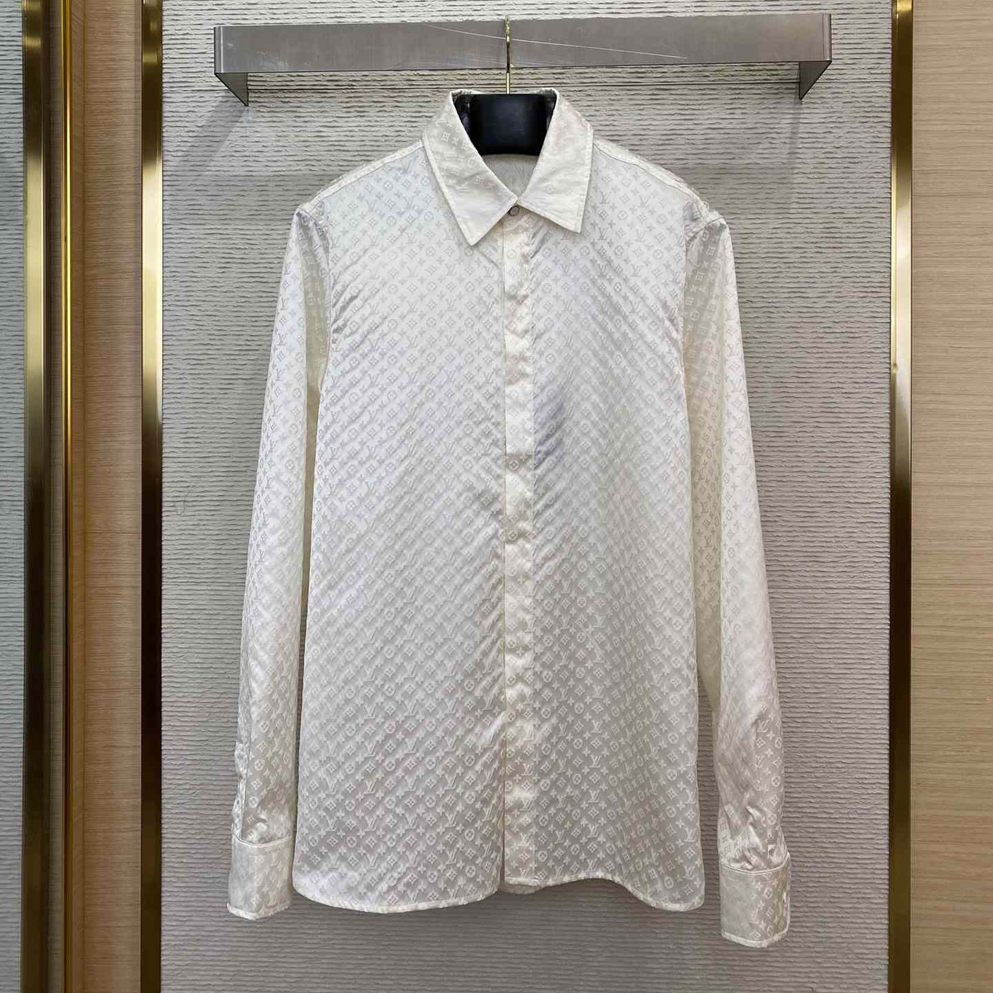 Louis Vuitton Monogram Long-Sleeved Silk Shirt - everydesigner