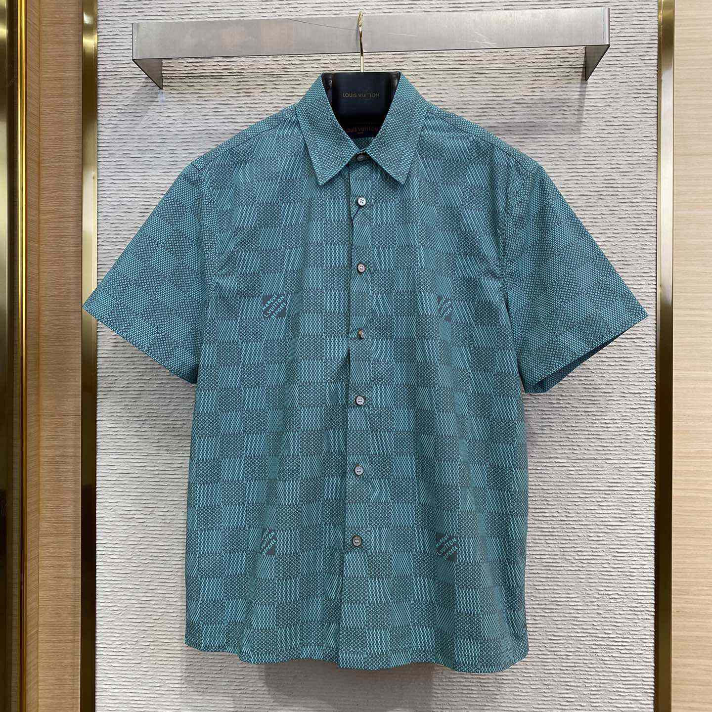 Louis Vuitton Printed Short-Sleeved Cotton Shirt  1AFQXW - everydesigner