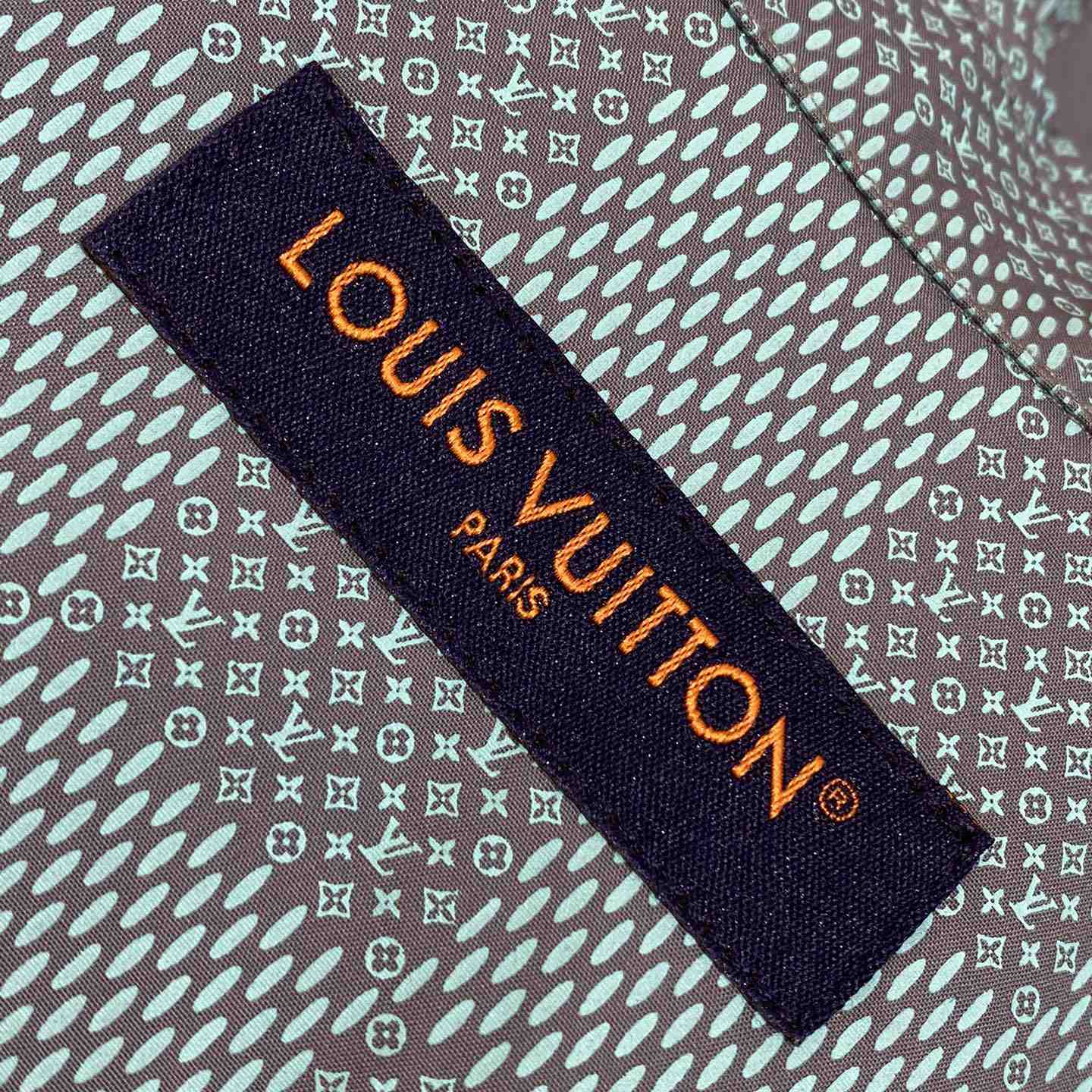 Louis Vuitton Printed Short-Sleeved Cotton Shirt  1AFQXW - everydesigner