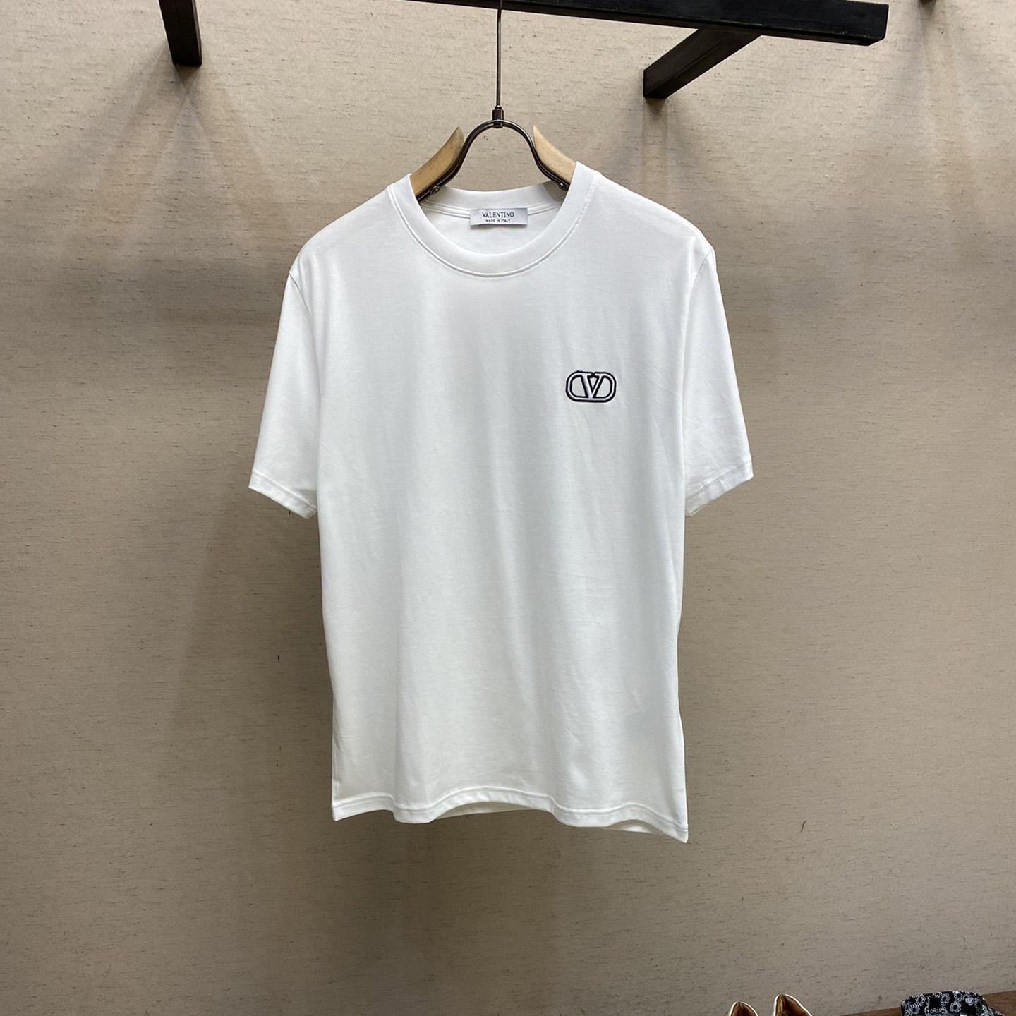  Valenti Cotton T-shirt with VLogo Signature Patch - everydesigner