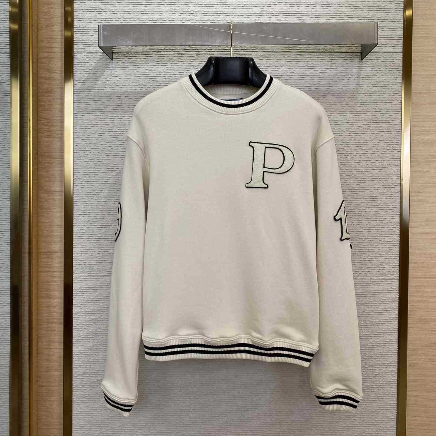 Prada Cotton Fleece Sweatshirt With Patches - everydesigner