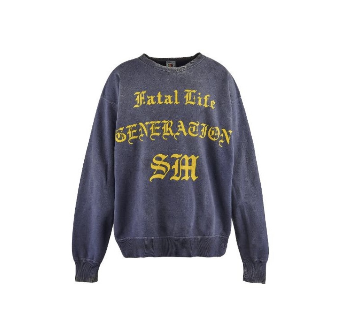 Saint Michael Crw Sweat/fatal Life Hoodie - everydesigner