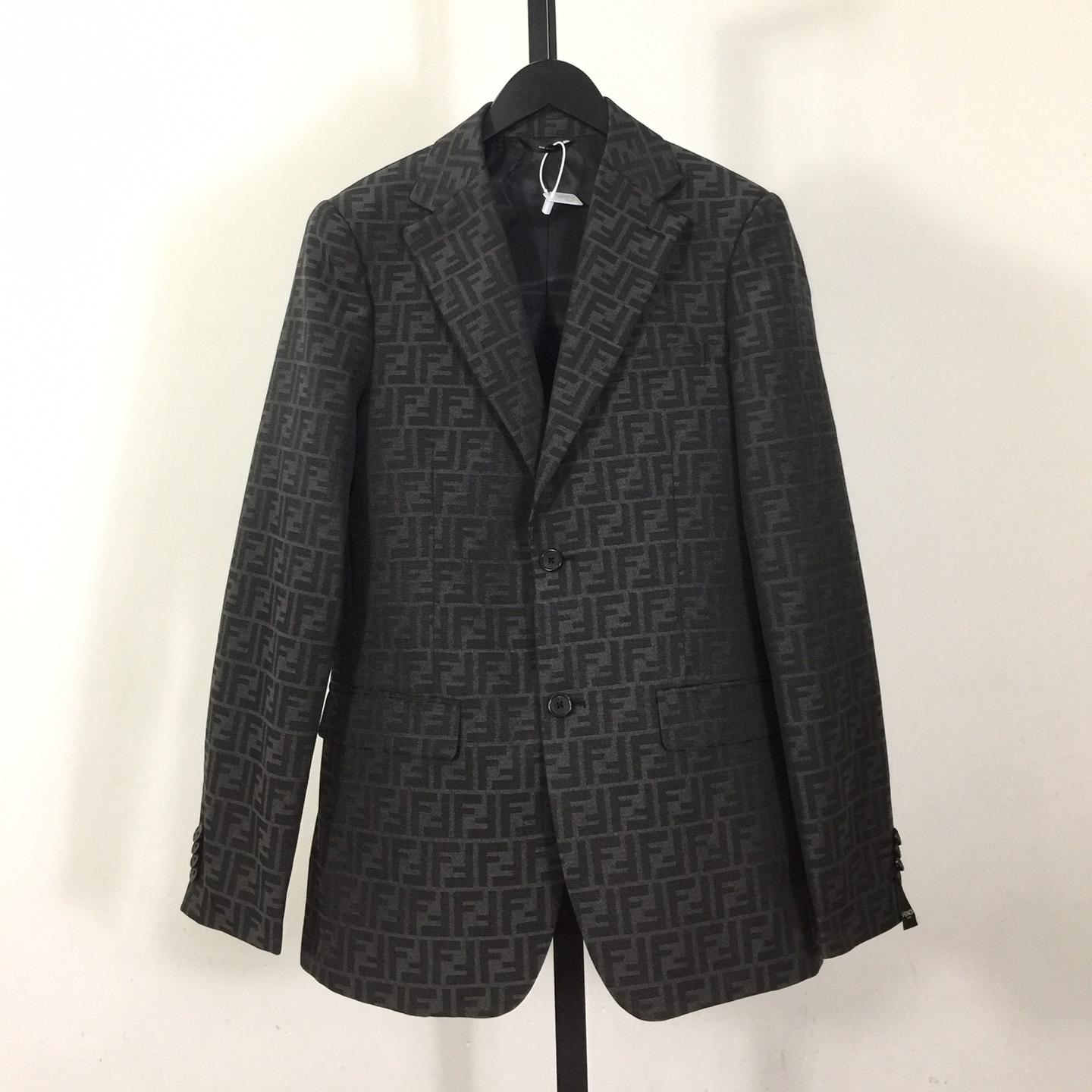 Fendi Fendace FF Jacquard Mens Blazer - everydesigner