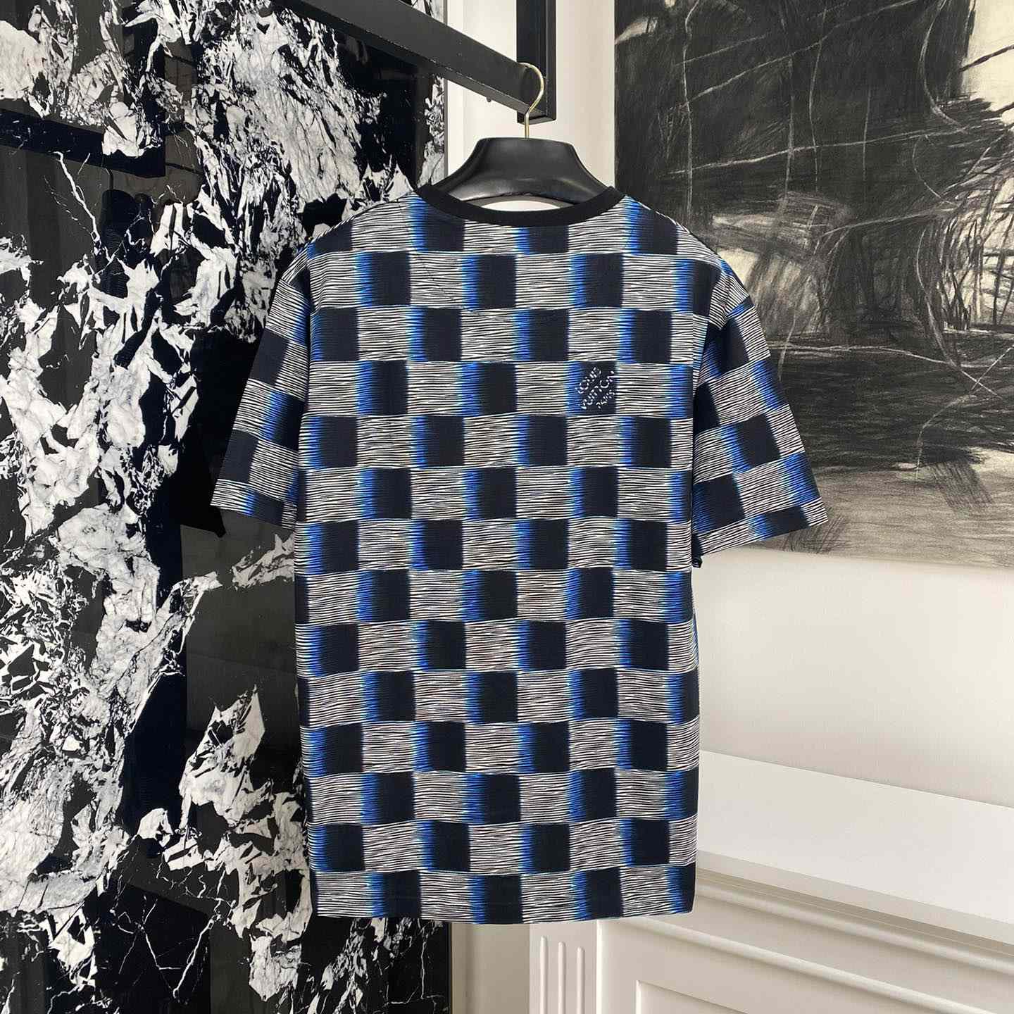 Louis Vuitton Damier Short-Sleeved Cotton T-Shirt   1AFB30 - everydesigner