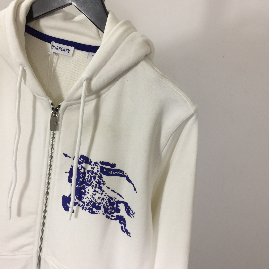 Burberry Ekd Zip-Up Hoodie - everydesigner