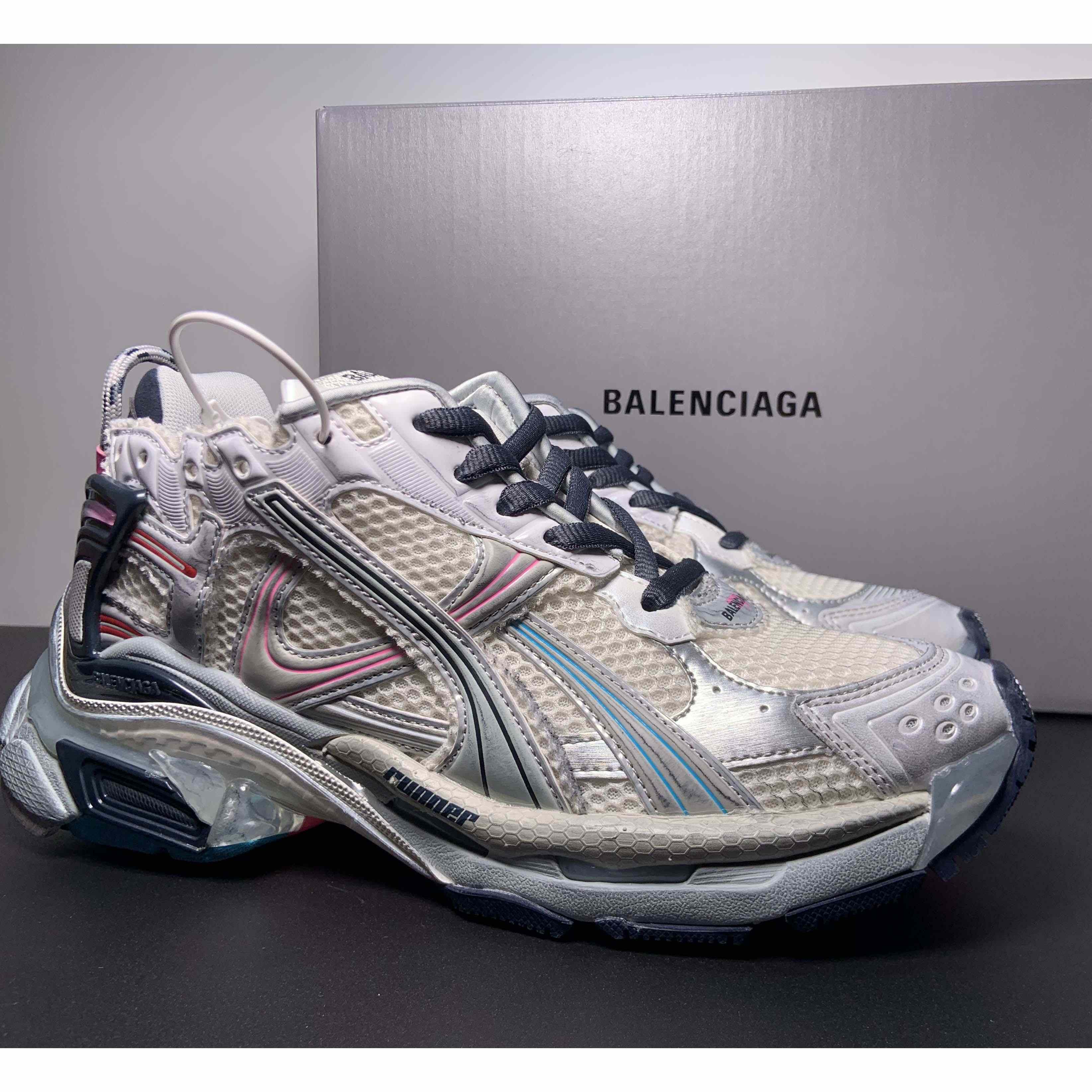 Balenciaga Runner Sneaker In Light Beige/grey/pink/blue - everydesigner