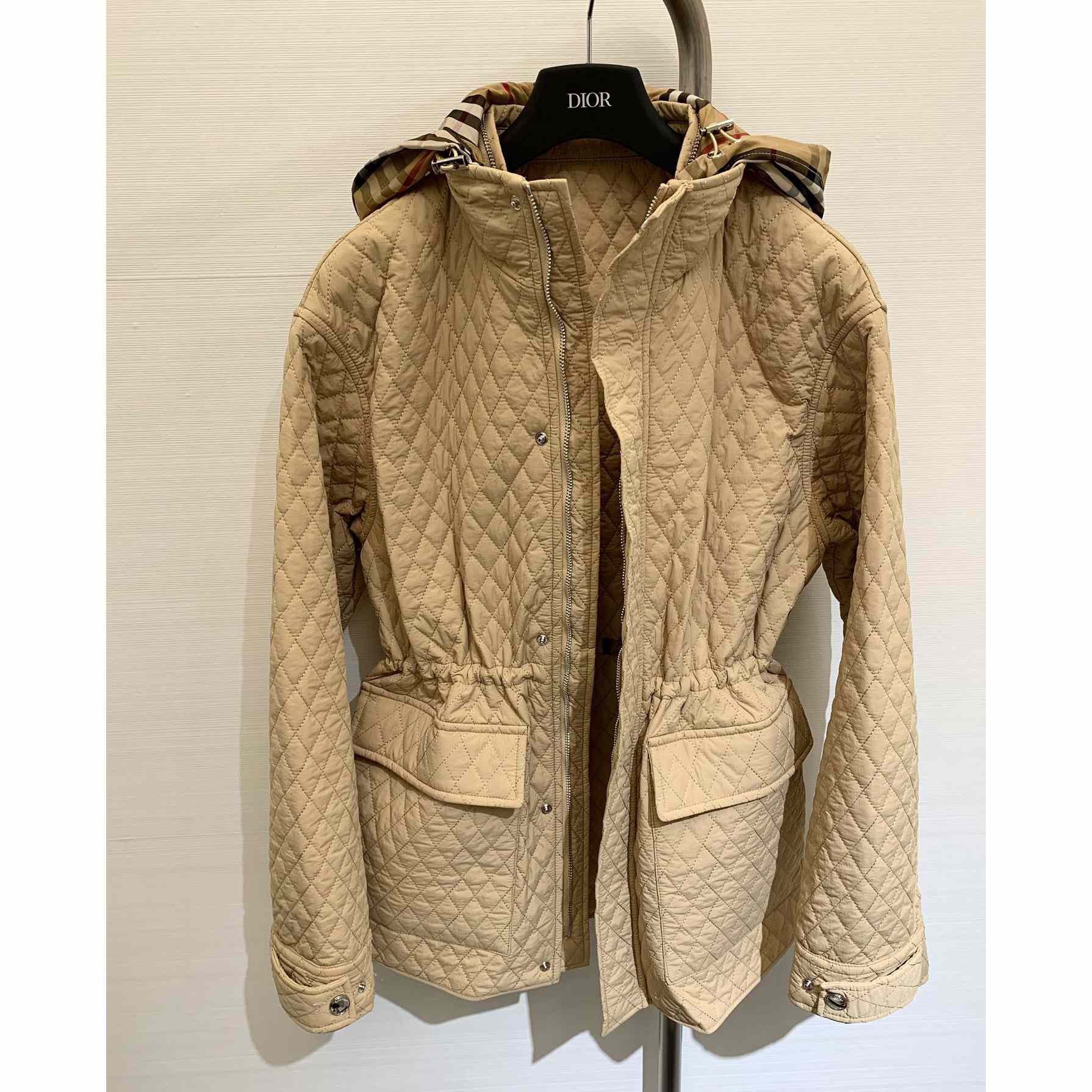 Burberry Check Hood Quilted Nylon Jacket - everydesigner