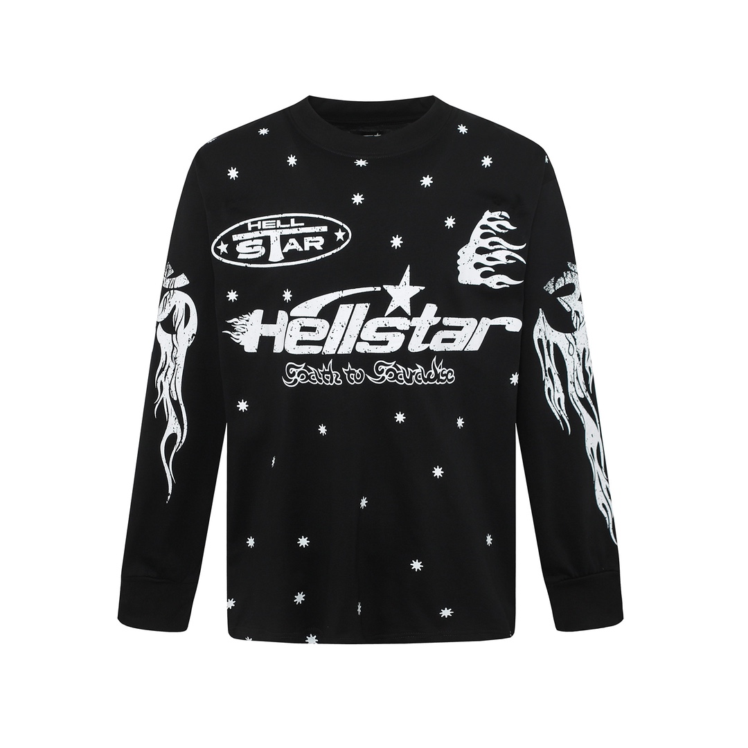 Hellstar Meteor Flame Limited Edition Long Sleeve T-Shirt - everydesigner