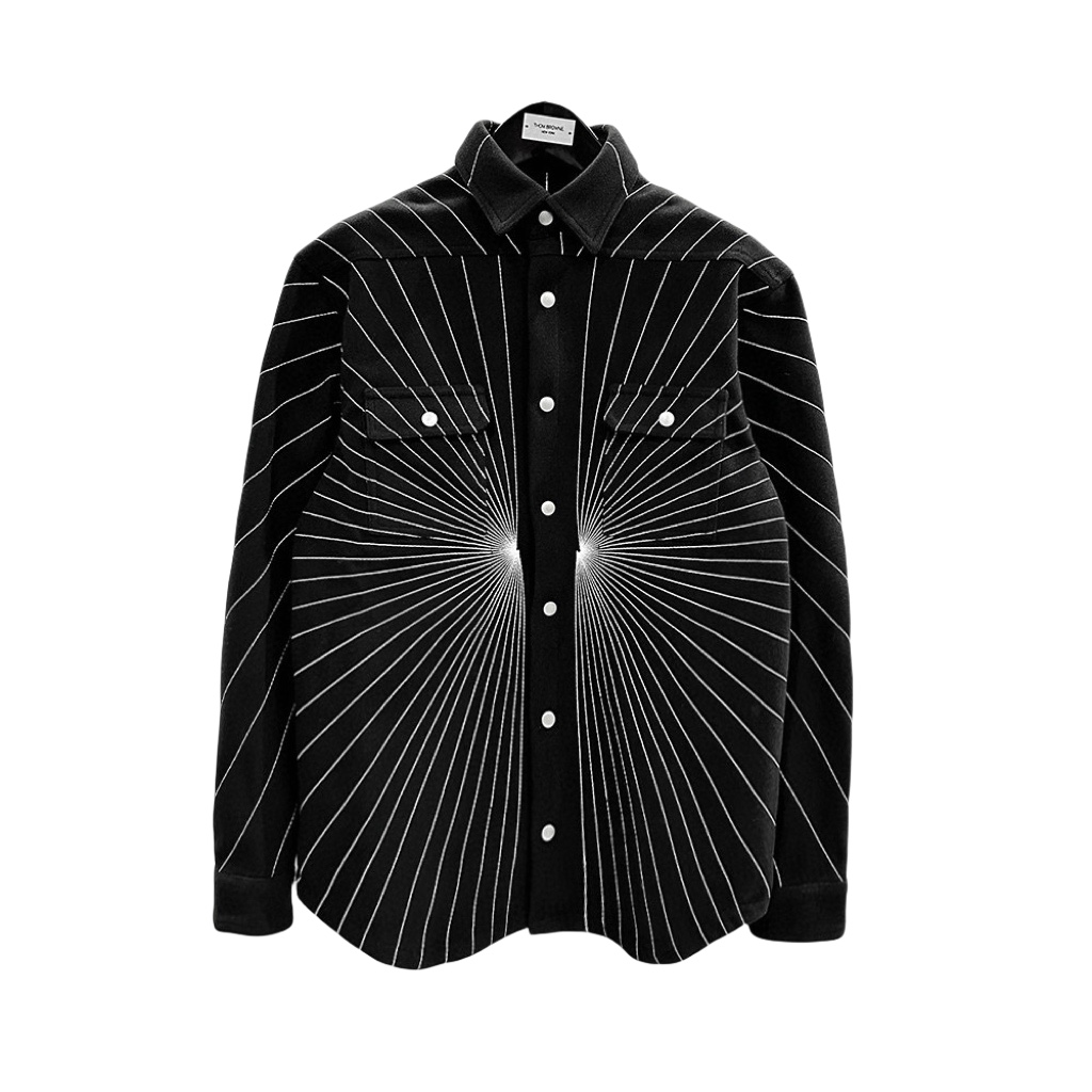 Rick Owens Dust Radiance Embroidered Oversized Outershirt - everydesigner