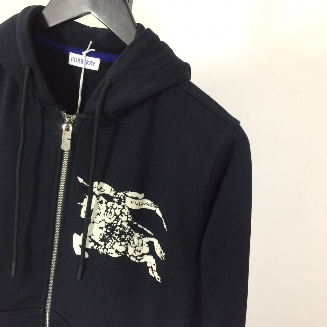 Burberry Ekd Zip-Up Hoodie - everydesigner