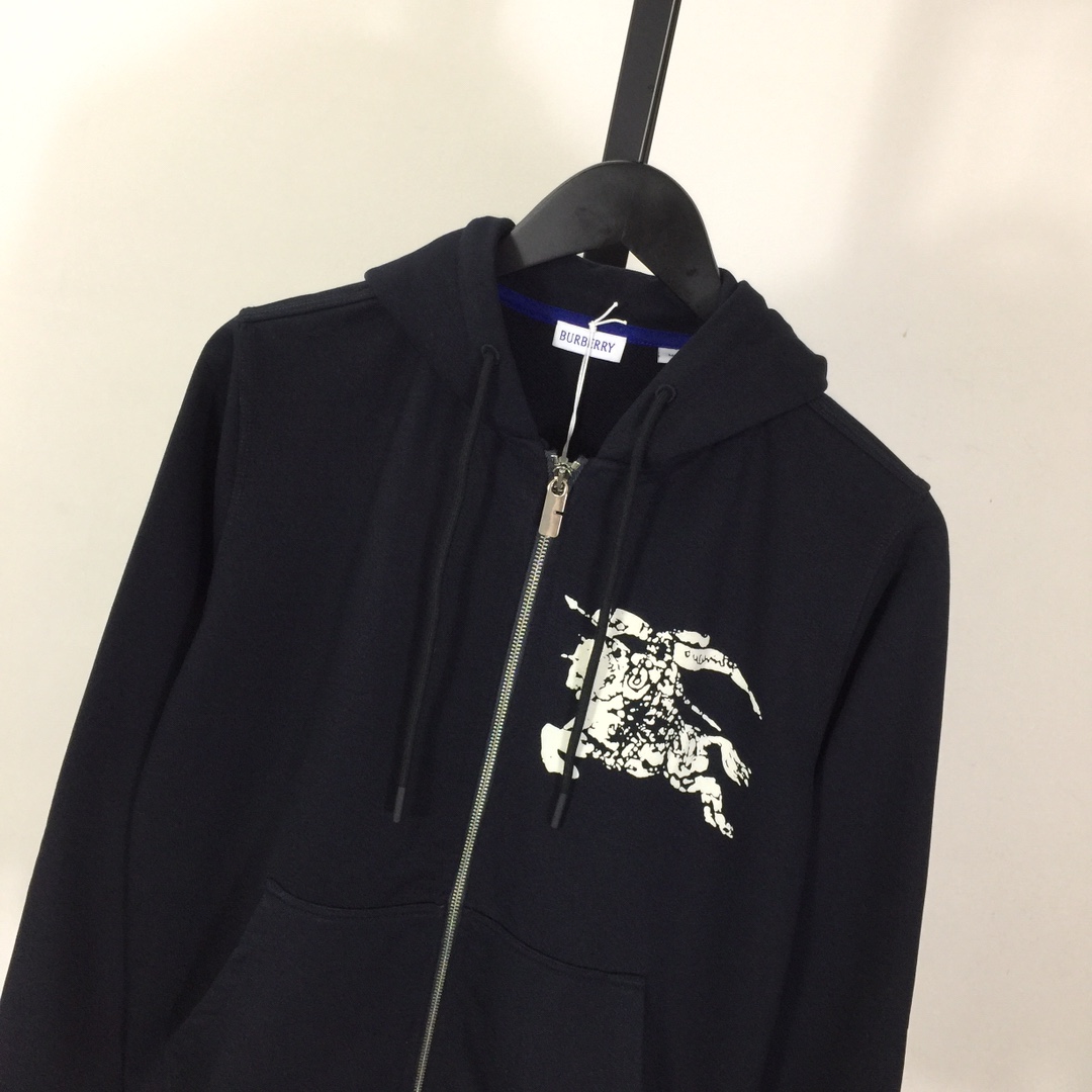 Burberry Ekd Zip-Up Hoodie - everydesigner