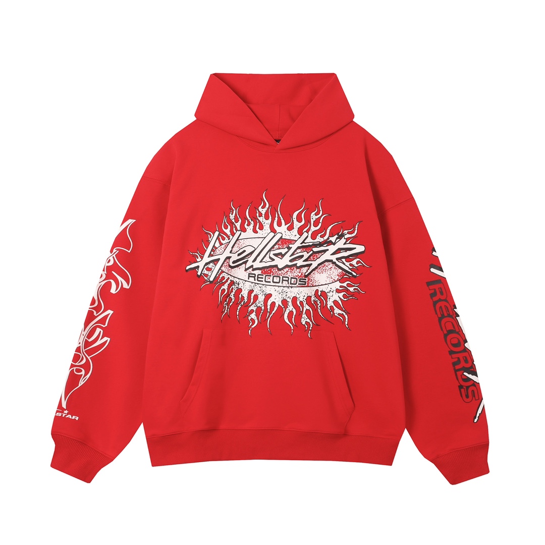 Hellstar Records Red Hoodie - everydesigner