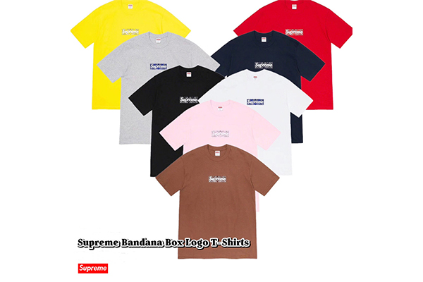 Supreme Bandana Box Logo Tees Confirmed Colorways - everydesigner