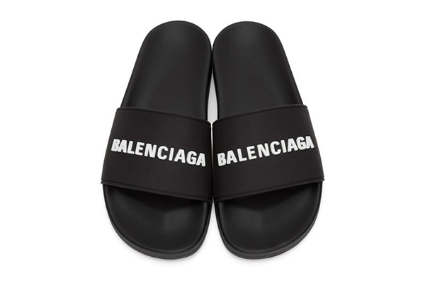 Balenciaga Preps Two-Tone Logo Pool Slides  - everydesigner